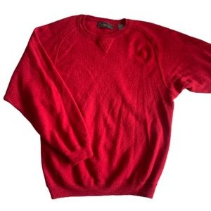 Alpaca Wool Sweater Red Size Large